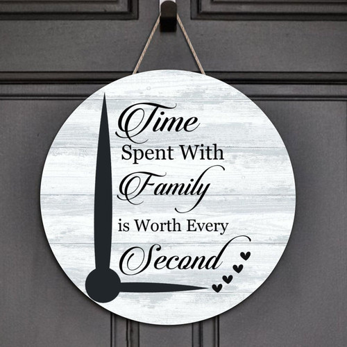 Arupkeer Welcome Sign Time Spent with Family Is Worth Every Second Round Wooden Signs Sign Motivational Quote Retro Wall Art Hanging For Grandpa Papa Dad Boyfriend Teacher Housewarming Gift 16x16in Arupkeer Welcome Sign Time Spent with Family Is Worth Every Second Round Wooden Signs Sign Motivational Quote Retro Wall Art Hanging For Grandpa Papa Dad Boyfriend Teacher Housewarming Gift 16x16in