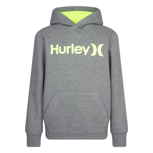 Hurley Boys' One and Only Pullover Hoodie, Dark Grey Heather, M
