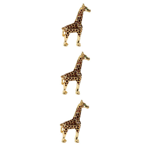 Holibanna 3 pcs Giraffe Jewelry Box enameled crystal chest Enameled Animal Figurines Painted Jewelry Holder bejeweled giraffe figurine trinket container bracket dining table alloy office Holibanna 3 pcs Giraffe Jewelry Box enameled crystal chest Enameled Animal Figurines Painted Jewelry Holder bejeweled giraffe figurine trinket container bracket dining table alloy office