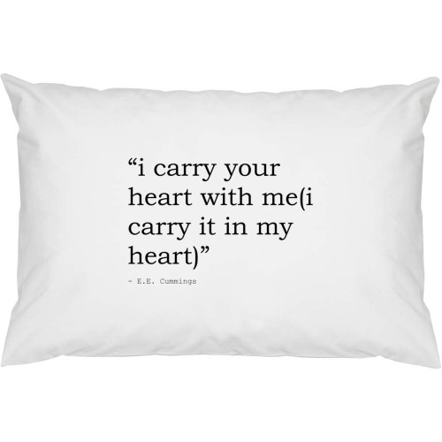 Azeeda 2 x Love Quote by E.E. Cummings Cotton Pillow Cases (PW00003383)