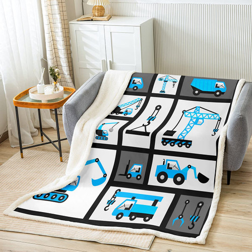 Feelyou Boys Construction Fleece Blanket Kids Cartoon Machinery Truck Throw Blanket Construction Site Car Vehicle Sherpa Blanket for Bed Sofa Couch Room Decor Blue Flannel Fuzzy Blanket Throw 50"x60" Feelyou Boys Construction Fleece Blanket Kids Cartoon Machinery Truck Throw Blanket Construction Site Car Vehicle Sherpa Blanket for Bed Sofa Couch Room Decor Blue Flannel Fuzzy Blanket Throw 50"x60"