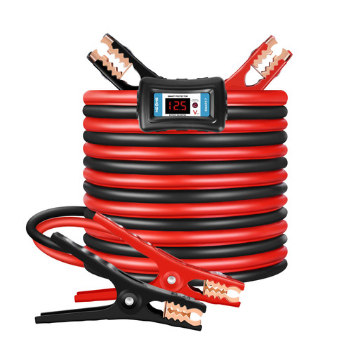 NOONE Heavy Duty Jumper Cables with Smart-7 Protector, 2 Gauge 20 Feet 800Amp Booster Cables for Car, 800A Battery Cables with Carry Bag(2AWG x 20Ft)