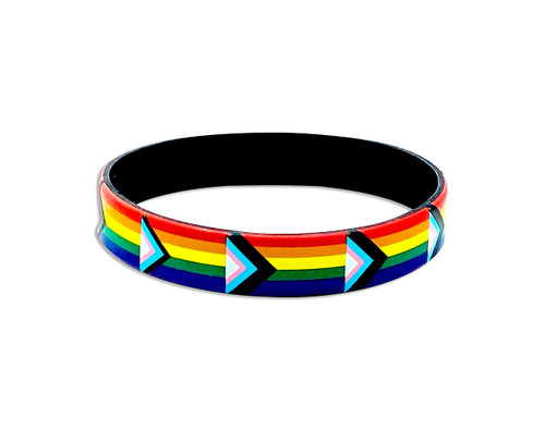 Daniel Quasar Flag Wholesale Pack Silicone Bracelet Wristbands - LGBTQ Accessories- Gay Pride Stuff - Perfect for Gift-Giving, Pride Parades and Gay Pride Events - 25 Bracelets
