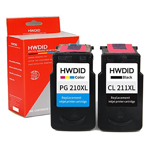 HWDID Remanufactured for Canon PG-210XL CL-211XL Ink Cartridge Combo, Use on Canon PIXMA MP495 MP280 MP250 MP490 MP480 IP2702 MP230 MX410 MX420 MX340 MP270 MP240 MX350 MX330 MX320 MP499 IP2700 MX360