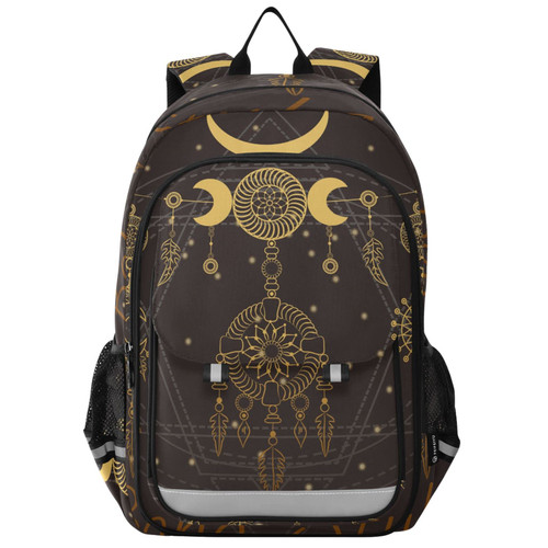 ALAZA Sun and Moon Medallions on The Sacred Backpack Daypack Bookbag