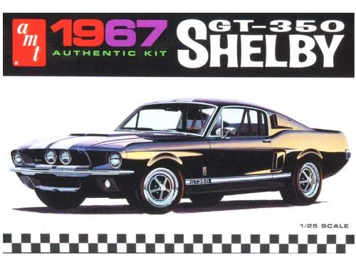 AMT 1967 Ford Shelby GT350 1/25 Scale Plastic Model Kit Black
