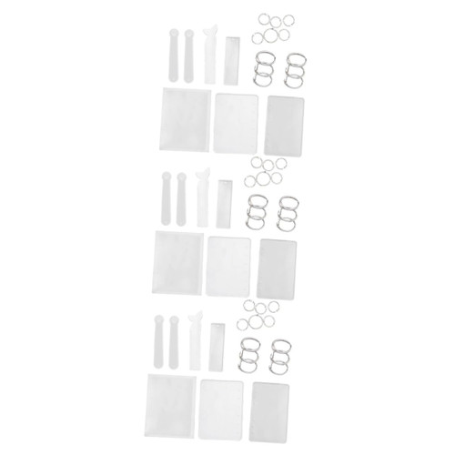 VILLCASE 42 Pcs Epoxy Resin Molds DIY Resin Crystal Epoxy Silicome Transparent Book Reusable Casting Molds Craft Casting Mold Resin Casting Molds Bookmark Casting Molds Jewelry A5 Notebook