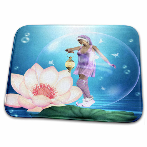 3dRose An elf is sleepwalking into a soap bubble - Dish Drying Mats (ddm-200941-1)