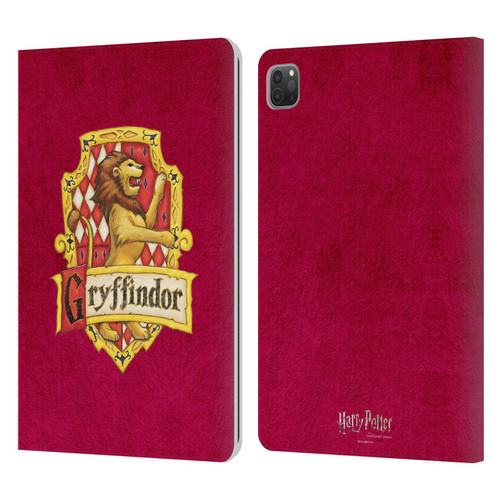 Head Case Designs Officially Licensed Harry Potter Gryffindor Crest Sorcerer's Stone I Leather Book Wallet Case Cover Compatible with Apple iPad Pro 11 2020/2021 / 2022