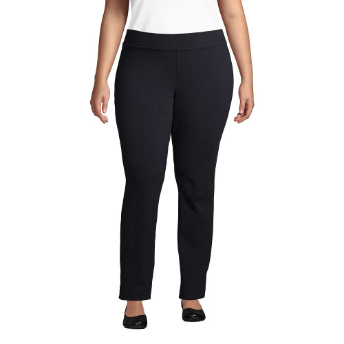 Lands' End Womens Starfish Slim Leg Pants Black Regular Medium