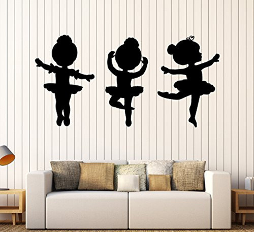 Art of Decals Amazing Home Decor-Large Vinyl Wall Decal Ballet Dancers Girls Ballerina Stickers Mural Made in The USA Removable
