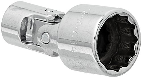 SK Hand Tool 43413 12 Point 1/4-Inch Drive Flex Socket, 13mm, Chrome