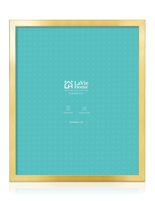 LaVie Home 24 x 30 Picture Frame, Large Poster Frame with High Definition Plexiglass, Horizontal or Vertical Wall Gallery Poster Frames Suitable for Photos, Artworks, Posters,Puzzle, Gold 1pc