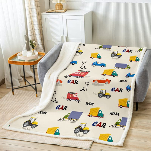 Feelyou Car Fleece Throw Blanket for Kids Tractor Fire Truck Sherpa Plush Blankets and Throws Vehicles Flannel Fuzzy Blanket for Bed Sofa Couch 50"x60" Feelyou Car Fleece Throw Blanket for Kids Tractor Fire Truck Sherpa Plush Blankets and Throws Vehicles Flannel Fuzzy Blanket for Bed Sofa Couch 50"x60"