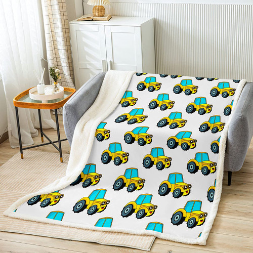 Kids Excavator Fleece Throw Blanket Tractor Truck Cute Sherpa Blanket for Boys Girls Construction Vehicle Fuzzy Blanket for Sofa Bed Couch Crane Car Lovely Decor,Throw 50x60 Inches Kids Excavator Fleece Throw Blanket Tractor Truck Cute Sherpa Blanket for Boys Girls Construction Vehicle Fuzzy Blanket for Sofa Bed Couch Crane Car Lovely Decor,Throw 50x60 Inches