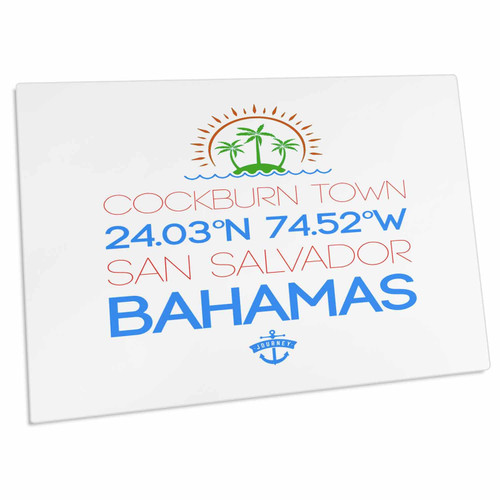 3dRose Cockburn Town, San Salvador, Bahamas. Travel Gift - Desk Pad Place Mats (dpd-315817-1)