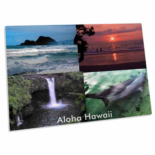 3dRose Sandy Mertens Hawaii Travel Designs - Hawaiian Collection - Desk Pad Place Mats (dpd-6072-1)