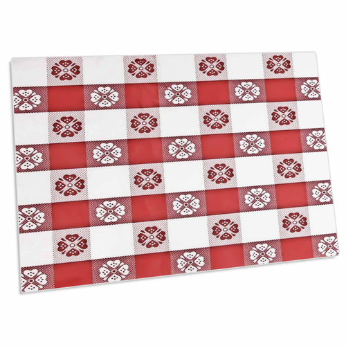 3dRose Red and White Checkard Table Italian Table Cloth Print - Desk Pad Place Mats (dpd-18001-1)