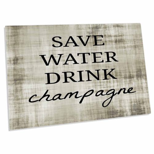 3dRose BrooklynMeme Funny Saying - Save Water Drink Champagne - Desk Pad Place Mats (dpd-224241-1)