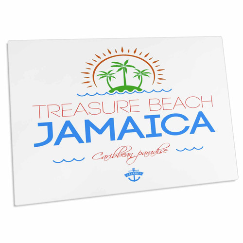 3dRose Treasure Beach, Jamaica Elegant Text, Images. Travel... - Desk Pad Place Mats (dpd-313595-1)