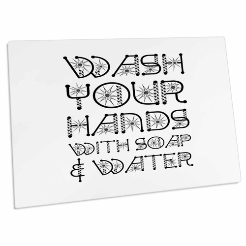 3dRose Wash Your Hands with soap and Water Stylized Decorative... - Desk Pad Place Mats (dpd-285969-1)