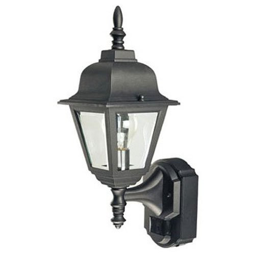 Heathco HZ-4191-BK Bk Country Cottage Style Motion Activated Decorative Lantern