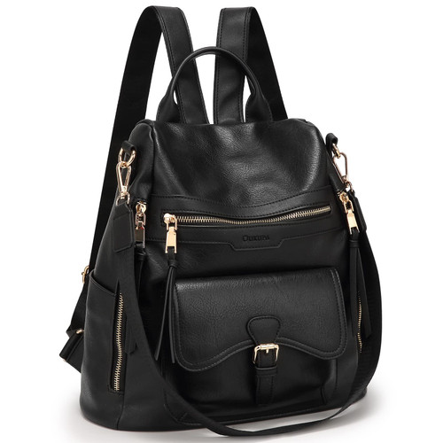RICH LEAF Women Fashion Backpack Purse,Leather Backpack for Ladies Anti Theft Convertible Shoulder Satchel Handbags Designer Travel Work Backpack Waterproof