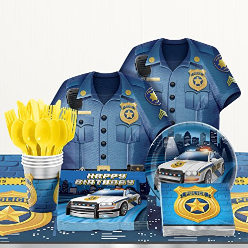Creative Converting Police Birthday Party Supplies Kit