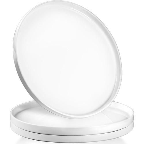 12.8" Ceramic Serving Trays and Platters, 3 Packs Round Serving Platters, Platters for Serving Food, Appetizer, Charcuterie, Snack, Dessert, Serving Dishes, Serving Trays for Entertaining, White