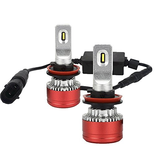 WISWIS H11 H8 H9 LED Headlight Bulbs CSP Chips,10000Lm 6000K Extremely Bright All-in-One Conversion Kit,360 Degree Adjustable Beam Angle High Low Beam LED Replacement Bulbs