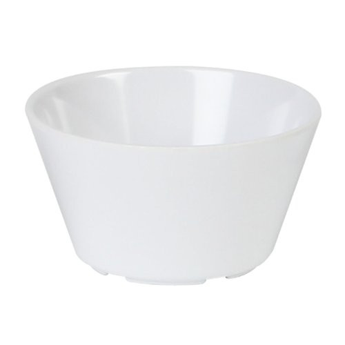 Excellanté Milan Melamine White Collection 3.875-Inch 8-Ounce Bouillon Cup, White, 12-Piece