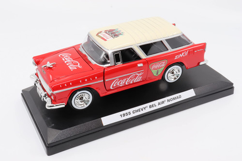 Motor city classics | Coca-Cola 1955 Chevy Nomad | 1:24 Scale Model Diecast Collectible | 424057