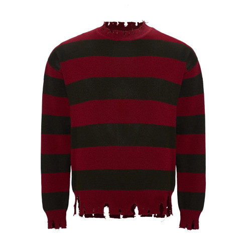 Men's Freddy Sweater Striped Knitted Jumper Sweater Halloween Costume-S/M