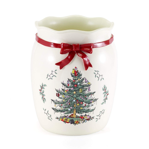 Spode - Waste Basket, Decorative Trash Can, Holiday Home Decor Christmas Tree