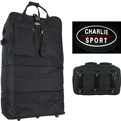 Charlie Sport 40" Rolling Wheeled Duffel Bag Spinner Suitcase Luggage