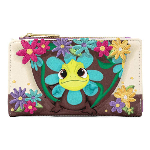 Loungefly Disney Tangled Pascal Flower Faux Leather Flap Wallet Loungefly Disney Tangled Pascal Flower Faux Leather Flap Wallet