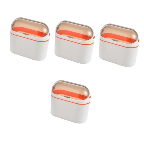 Garneck 4pcs Garbage can countertop Trash Small Plastic Trash can with lid Plastic Trash bin car Trash can Office Trash bin Household Trash Bin Hanging Trash Can Waste Container with Lid