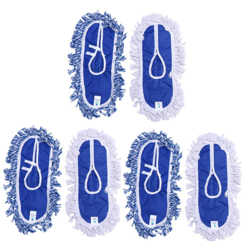 Healeved 6 pcs Cleaning mops Steamer mop mope Flat Mop Refill Microfiber mop Flat Floor mop Stream mop Cleaning Tool mop Cloth Replacement Accessories mop Head Drag Household White