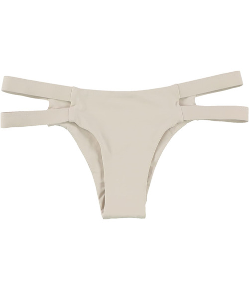 Tavik Womens Chloe Side Straps Bikini Swim Bottom, Beige, Medium