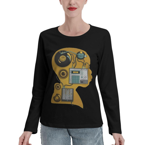 J Rapper Dilla Singer Long Sleeve T Shirt Female Casual Cotton Tee Classic Crew Neck Black Tshirt J Rapper Dilla Singer Long Sleeve T Shirt Female Casual Cotton Tee Classic Crew Neck Black Tshirt