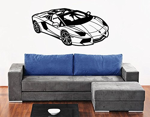 CreativeWallDecals Vinyl Wall Decal Sticker Bedroom Auto car Sport car Cool Man Boys Moto Race r1554