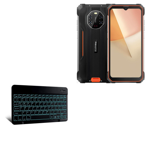 BoxWave Keyboard Compatible with Blackview BL8800 - SlimKeys Bluetooth Keyboard - with Backlight, Portable Keyboard w/Convenient Back Light - Jet Black