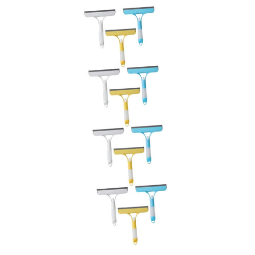 12 Pcs Window Scraper Hand held Squeegee Mirror Cleaner Window Cleaning Tool car Windshield Squeegee Window Washer Cleaning Tools Cleaning Wiper for Home Plastic Sponge Handheld