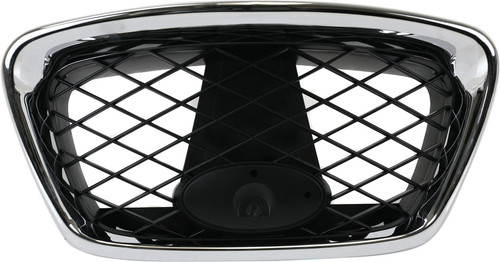 Evan-Fischer Grille Assembly Compatible with 2006-2007 Subaru Impreza Center Chrome Shell/Paintable Insert Sedan/Wagon