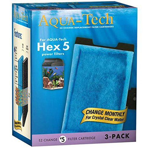 Aqua Tech HEX 5 #5 EZ Change Aquarium Replacement Filter Cartridge by AquaTech
