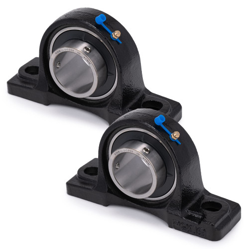 XIKE 2 Pcs UCP209 Bore 45mm Pillow Block Mounted Ball Bearings, Solid Cast Iron Base and Self Aligning Chrome Steel Sealed Bearings.