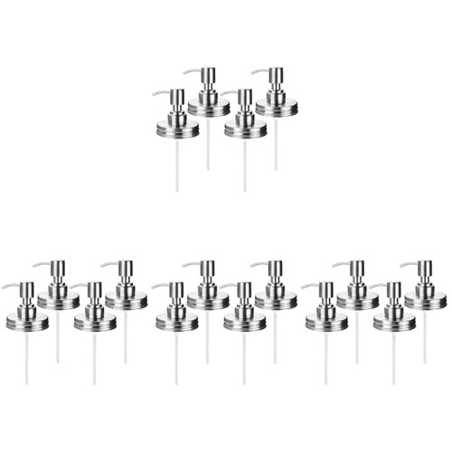 Alipis 16 Pcs soap Dispenser Head Lotion Bottles Container Pumps soap Pump Head foaming soap Pump Replacement Pump Lotion Dispenser Head Lotion Pump Press Bottle 16oz pp Stainless Steel