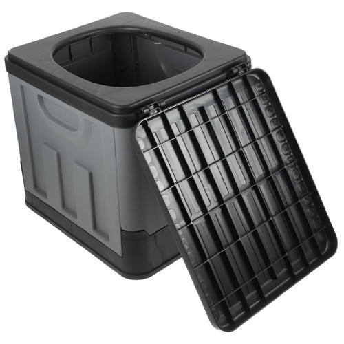 Kisangel plastic containers plastic storage bins with lids Foldable Clothes Holder Wardrobe Sundries Organizer Lidded Storage Bin Car Toilet Clothes Storage Container storage basket Folding