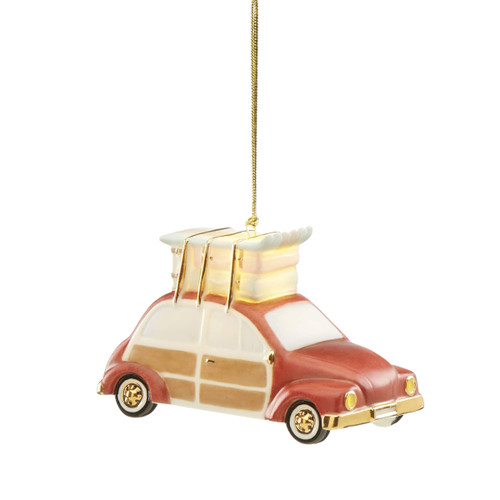 Lenox Light-Up Car & Skis Ornament, 0.40 LB, Multi