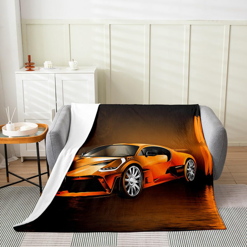 Sports Car Fuzzy Blanket Twin 60"x80" Race Car Flannel Fleece Throw Blanket for Sofa Couch Kids Extreme Sports Theme All Season Bed Blanket Orange Luxury Decor Plush Blanket Sports Car Fuzzy Blanket Twin 60"x80" Race Car Flannel Fleece Throw Blanket for Sofa Couch Kids Extreme Sports Theme All Season Bed Blanket Orange Luxury Decor Plush Blanket